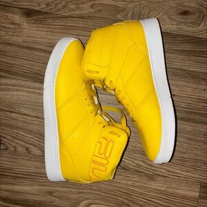 Yellow High-Top Sneakers